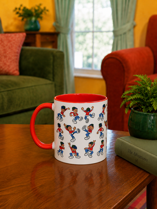 Curtis "Feel The Groove" Red Accent Mug