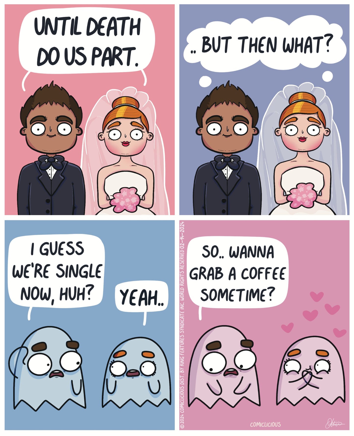 Comiclicious Til Death Do us Part: Heart-Shaped Mug