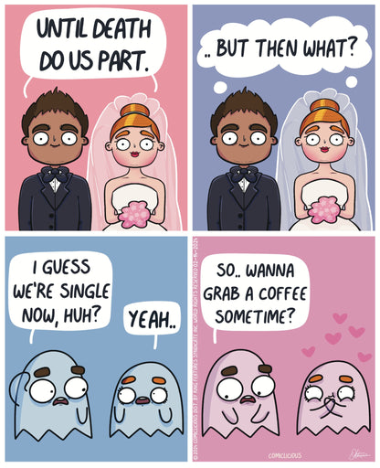 Comiclicious Til Death Do us Part: Heart-Shaped Mug