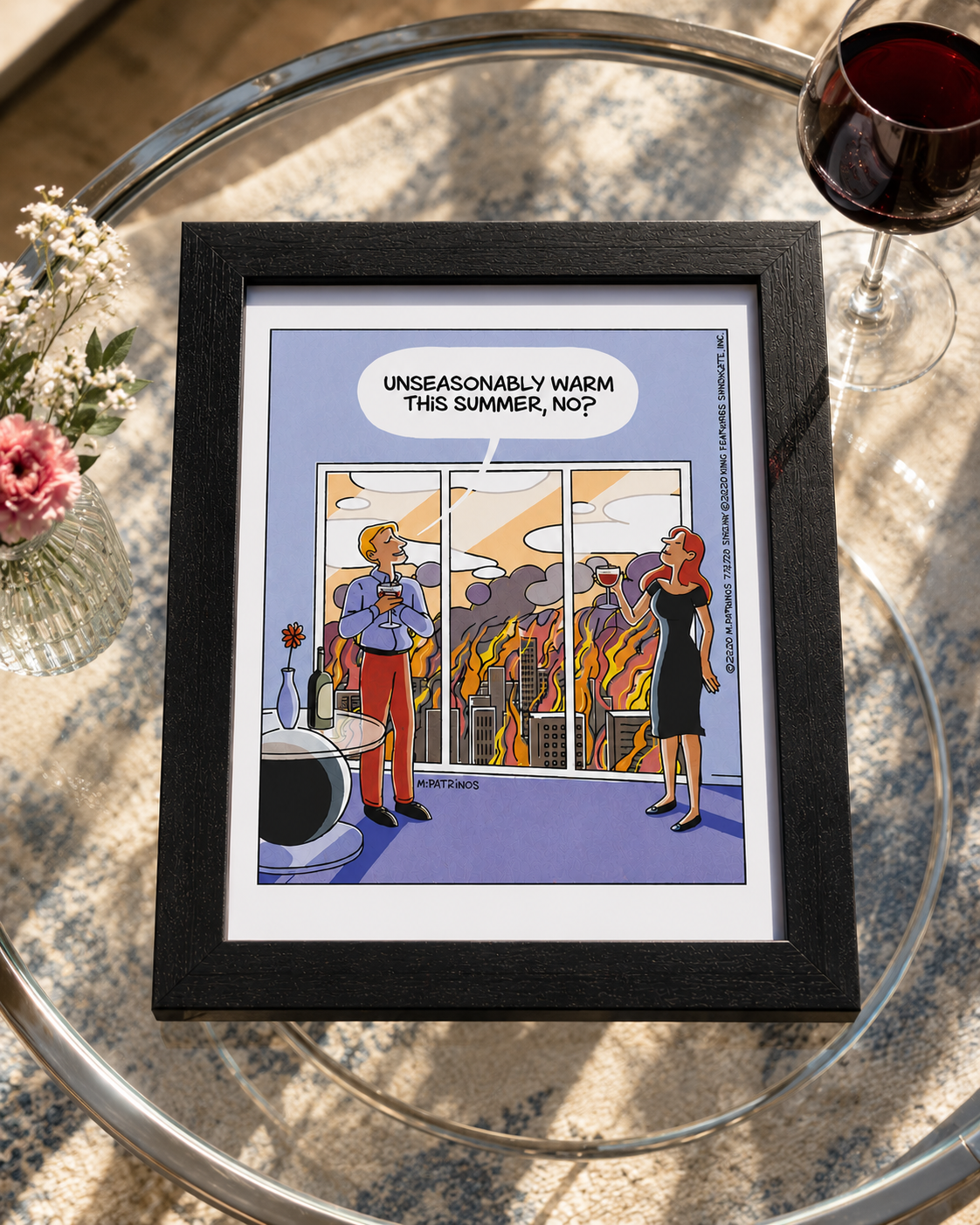 Six Chix "Unseasonably Warm" Framed Print by Maritsa Patrinos