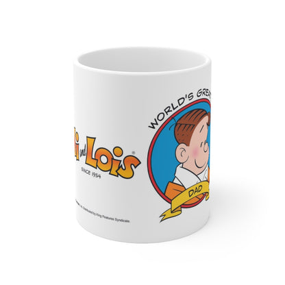 Hi and Lois "World's Greatest Dad" Ceramic Mug 11oz