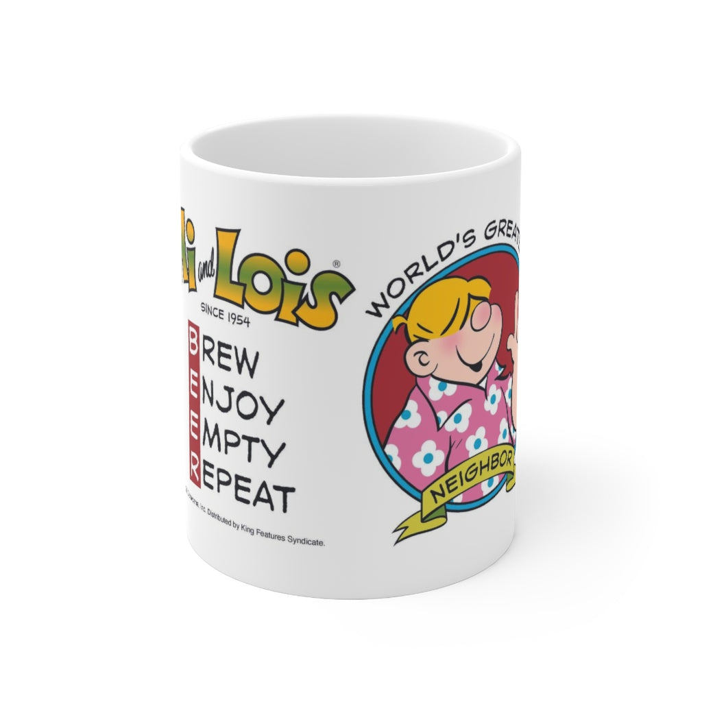 Hi and Lois "World's Greatest Neighbor" Ceramic Mug 11oz