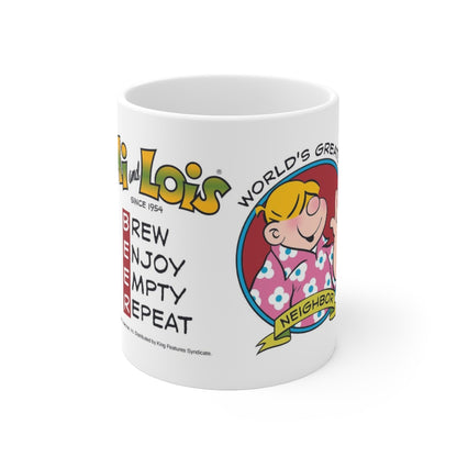 Hi and Lois "World's Greatest Neighbor" Ceramic Mug 11oz