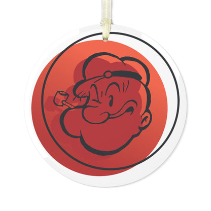 Popeye Glass Ornament (Red)