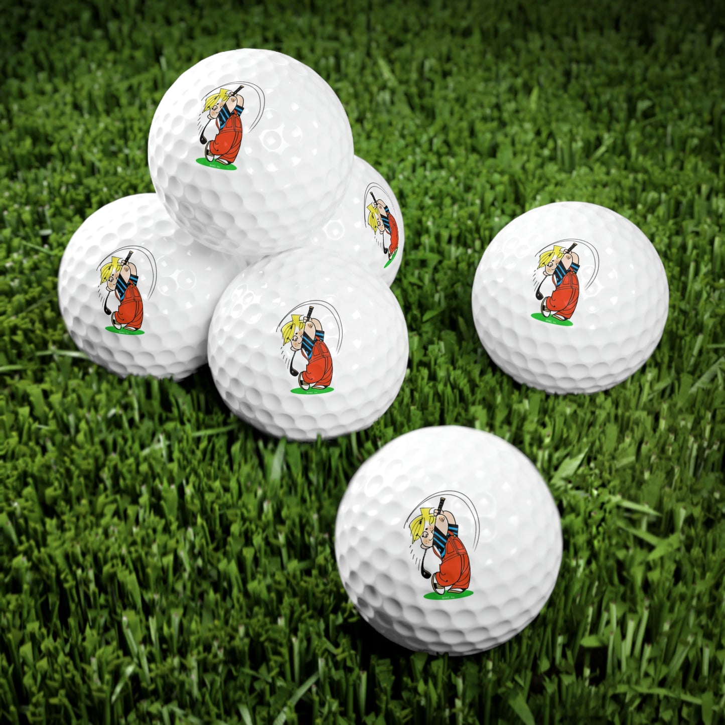 DENNIS THE MENACE Golf Balls, 6pcs