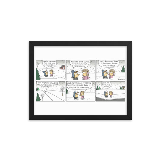 Take It From the Tinkersons “Why Christmas Feels Warm” Framed Print