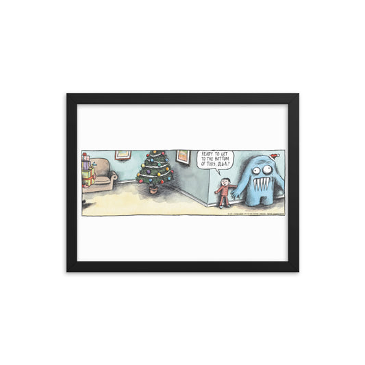 Macanudo “Christmas Monster” Framed Print