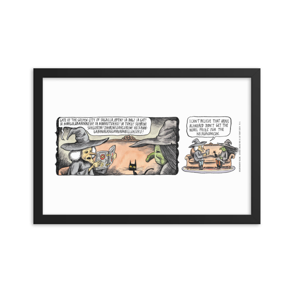 Macanudo “The Necronomicon” Framed Print