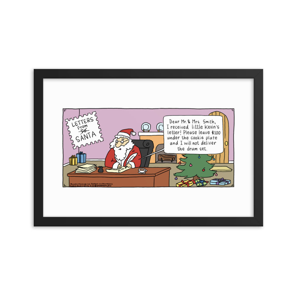 Rhymes With Orange “Letters to Santa” Framed Print