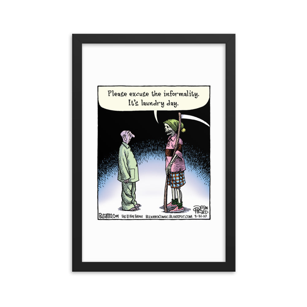 Bizarro “Laundry Day” Framed Print