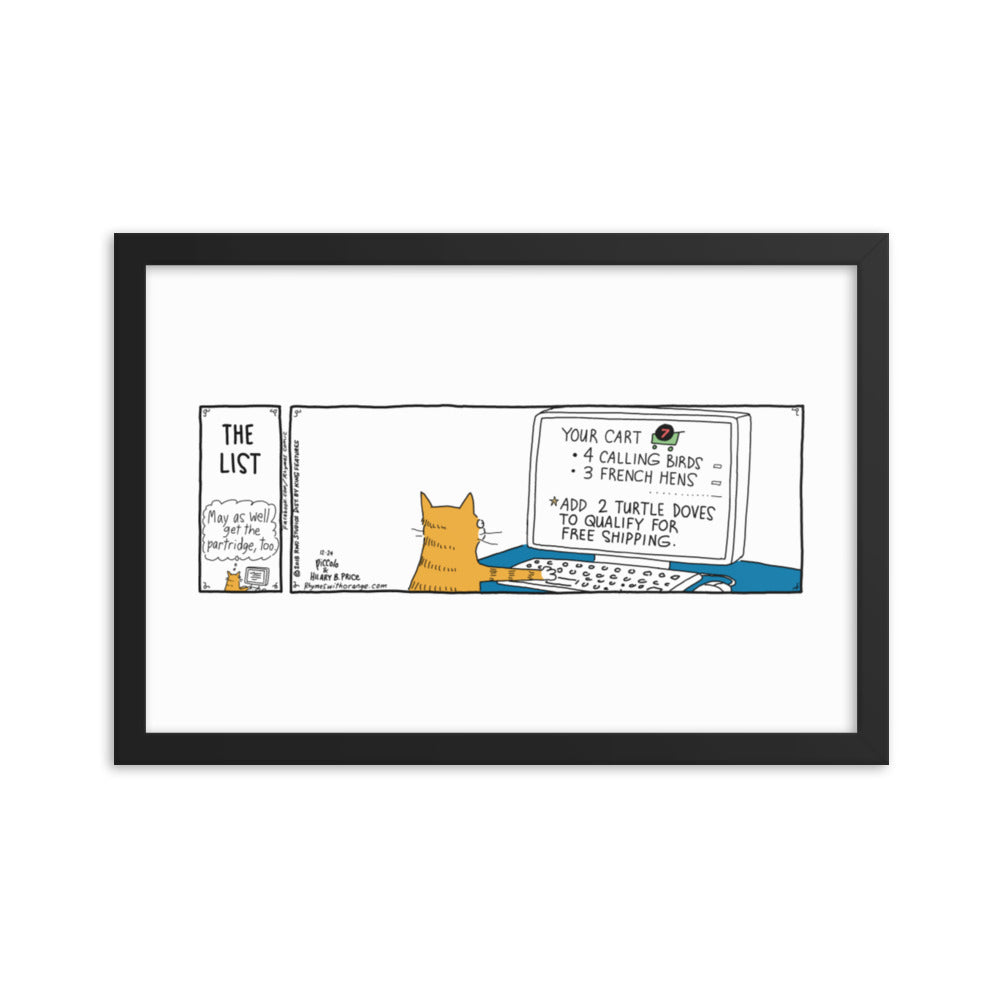 Rhymes With Orange “The List” Framed Print