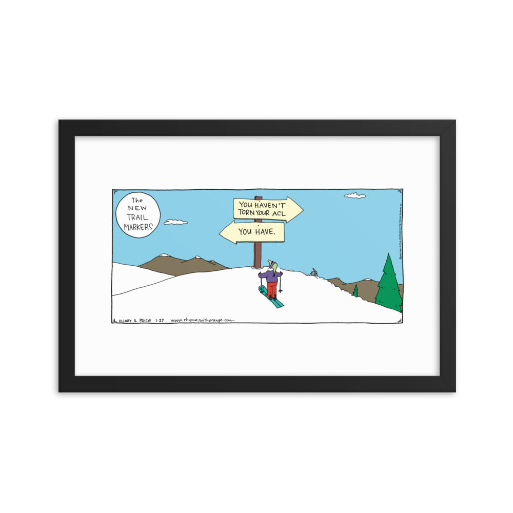Rhymes With Orange “The New Trail Markers” Framed Print