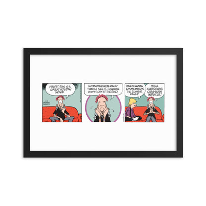 Zits "Christmas Chainsaw Miracle" Framed Poster