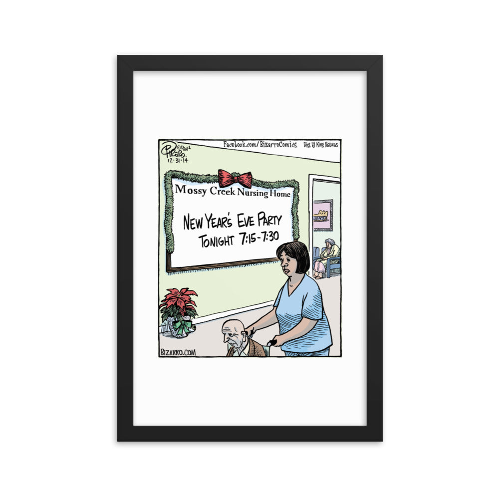Bizarro “New Year’s Eve at Mossy Creek” Framed Print