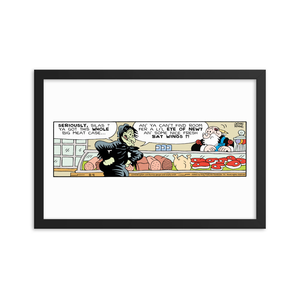Barney Google and Snuffy Smith “Granny’s Eye of Newt” Framed Print