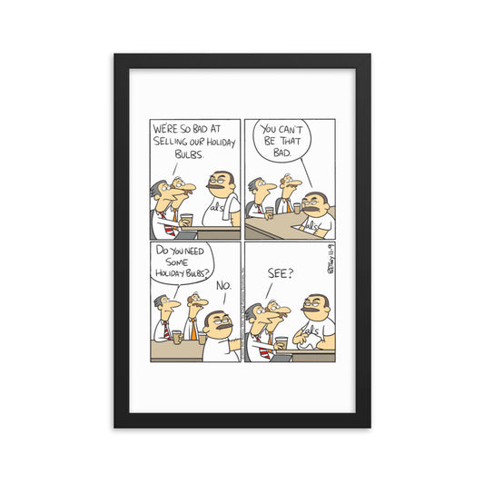 Take It From the Tinkersons “Holiday Bulbs” Framed Print