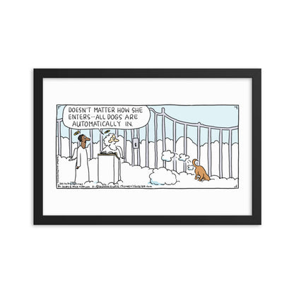 Rhymes With Orange "All Dogs Go to Heaven" Framed Poster