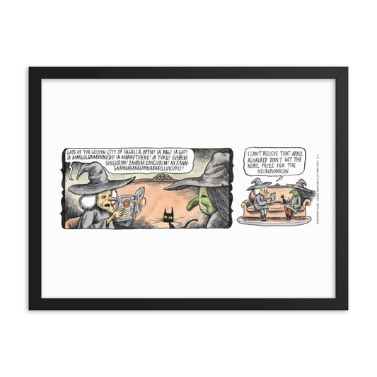 Macanudo “The Necronomicon” Framed Print