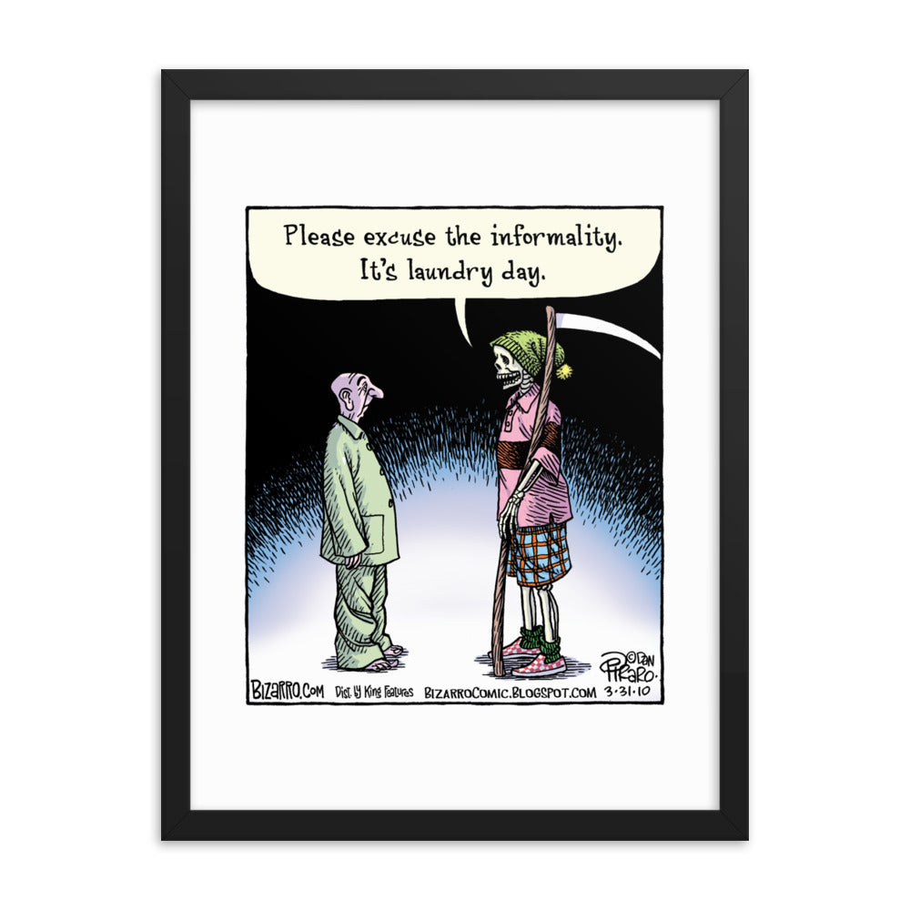 Bizarro “Laundry Day” Framed Print