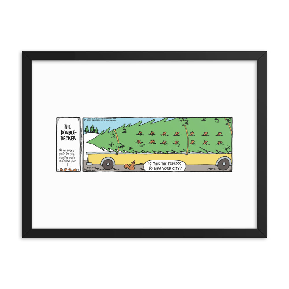 Rhymes With Orange “The Double-Decker” Framed Print