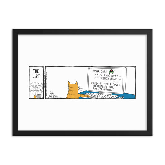 Rhymes With Orange “The List” Framed Print