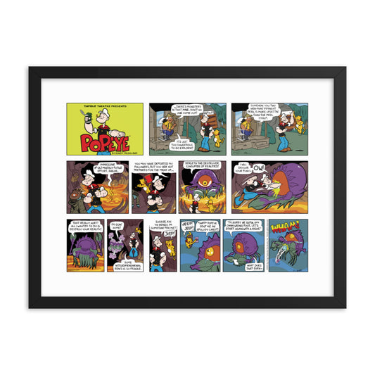 Popeye “Thimble Theatre Tentacle Monster” Framed Print