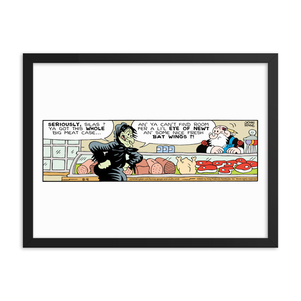 Barney Google and Snuffy Smith “Granny’s Eye of Newt” Framed Print