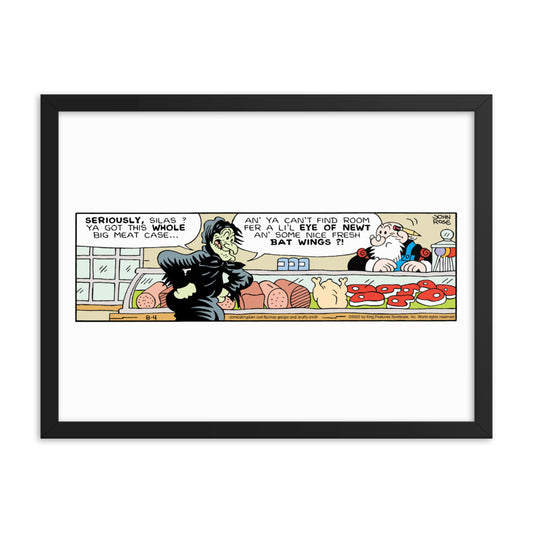 Barney Google and Snuffy Smith “Granny’s Eye of Newt” Framed Print