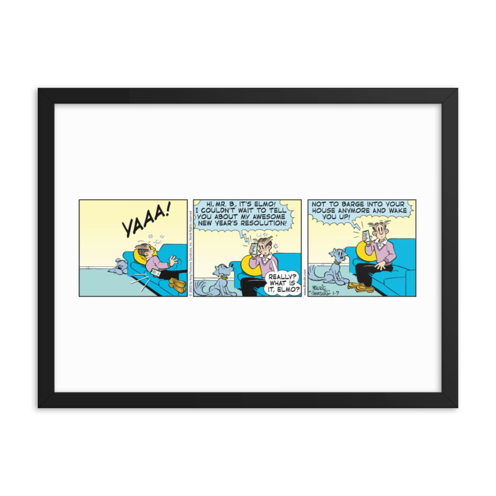 Blondie “Elmo’s Resolution” Framed Print
