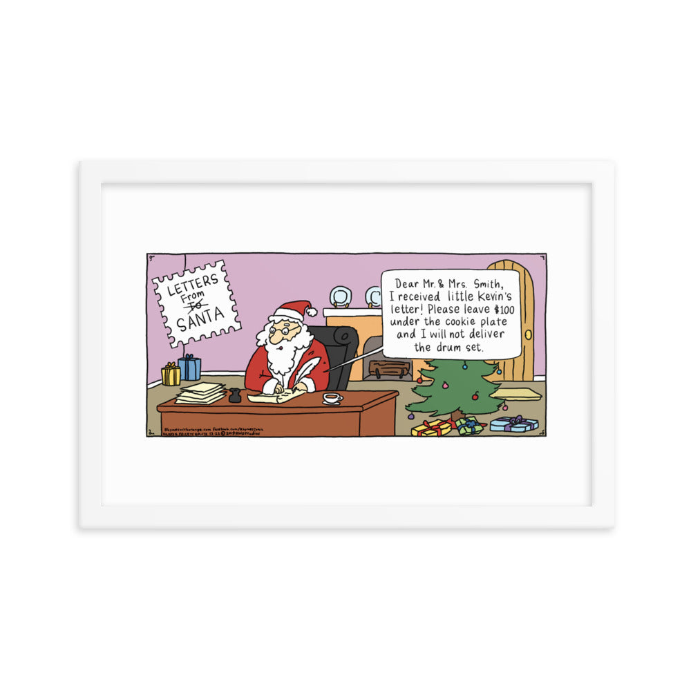 Rhymes With Orange “Letters to Santa” Framed Print