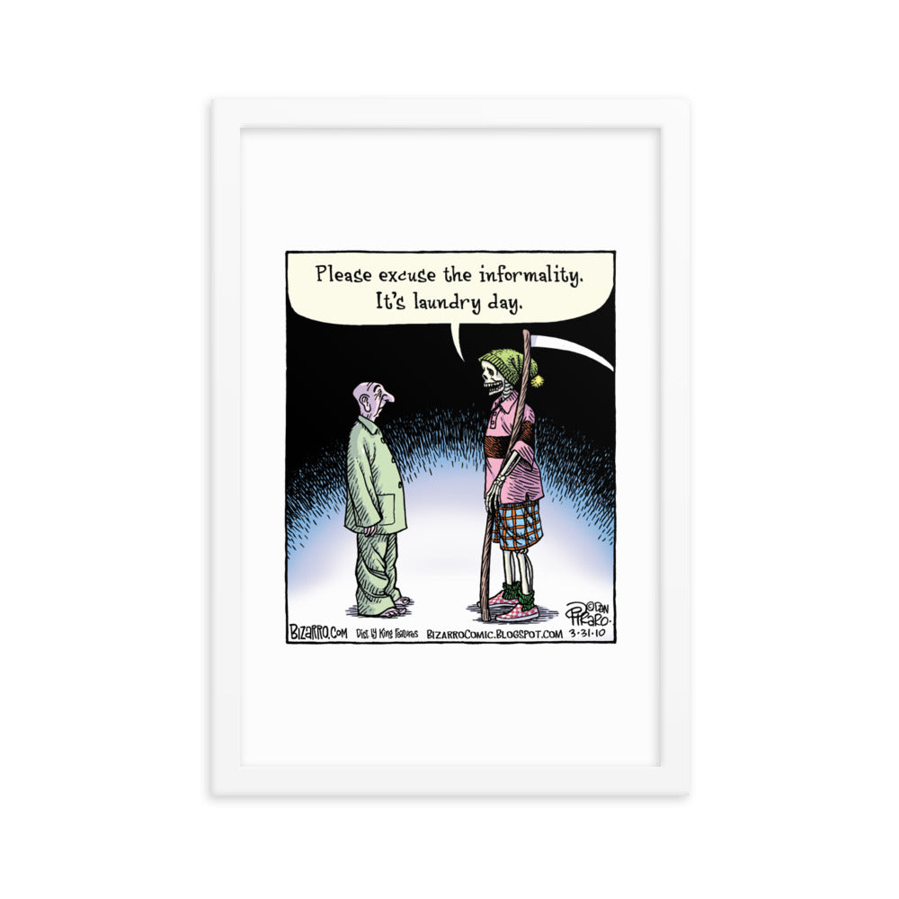 Bizarro “Laundry Day” Framed Print