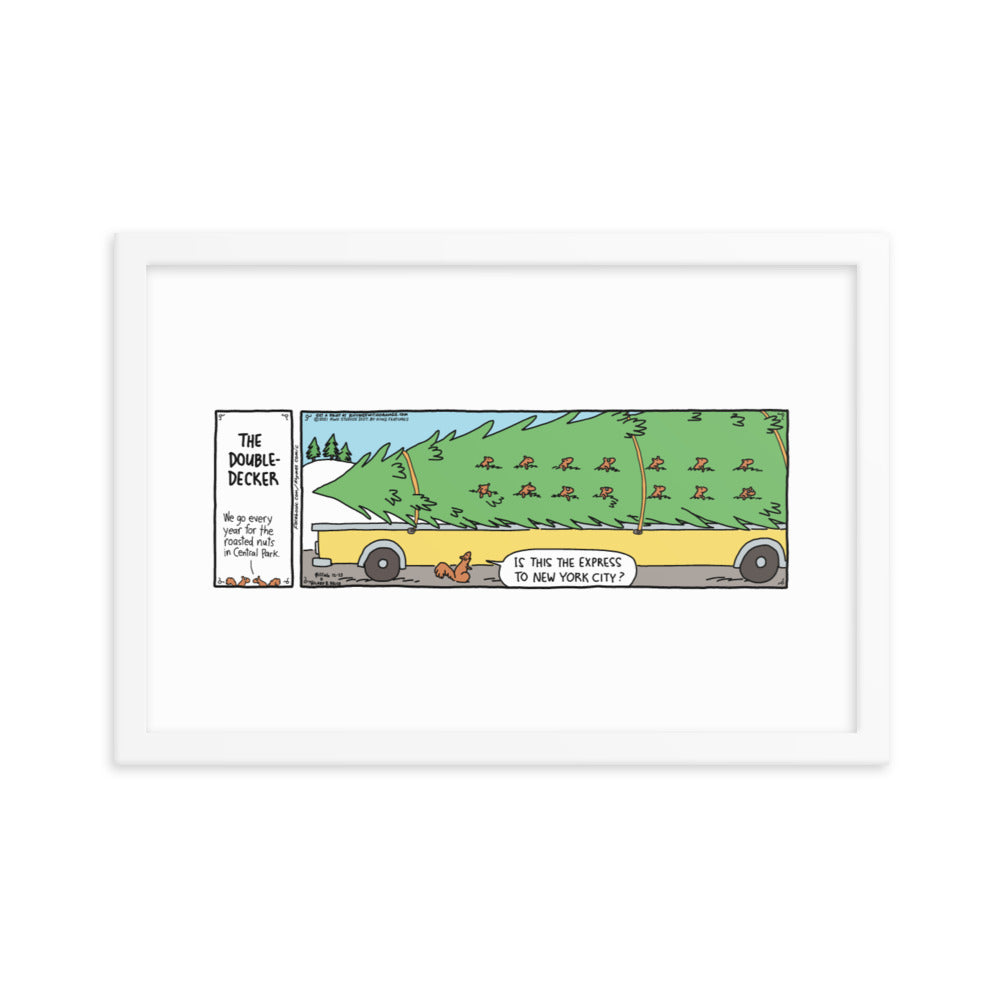 Rhymes With Orange “The Double-Decker” Framed Print