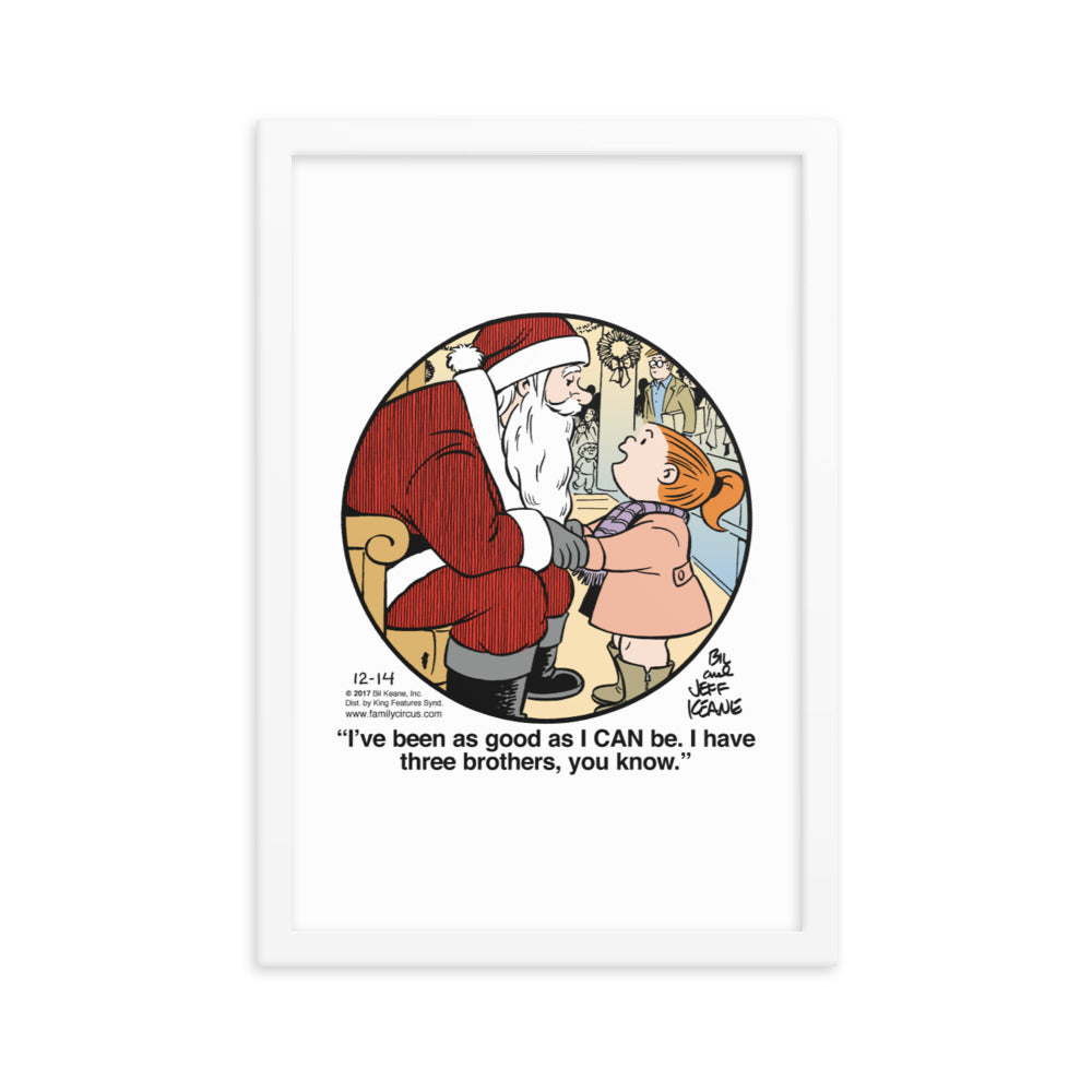 Family Circus “As Good As I Can Be” Framed Print