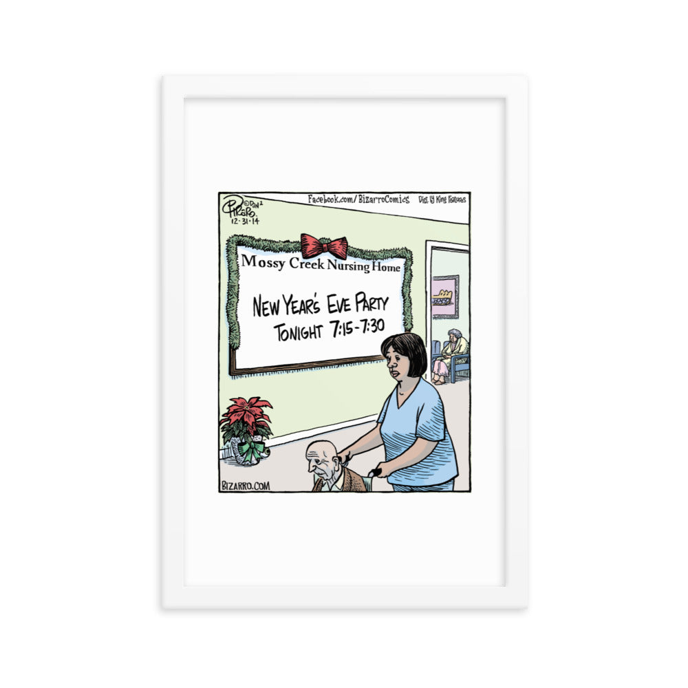 Bizarro “New Year’s Eve at Mossy Creek” Framed Print