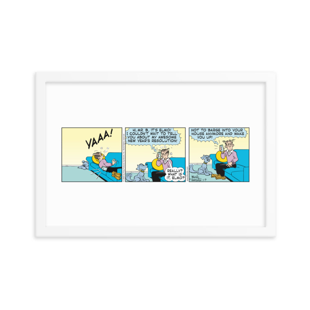 Blondie “Elmo’s Resolution” Framed Print