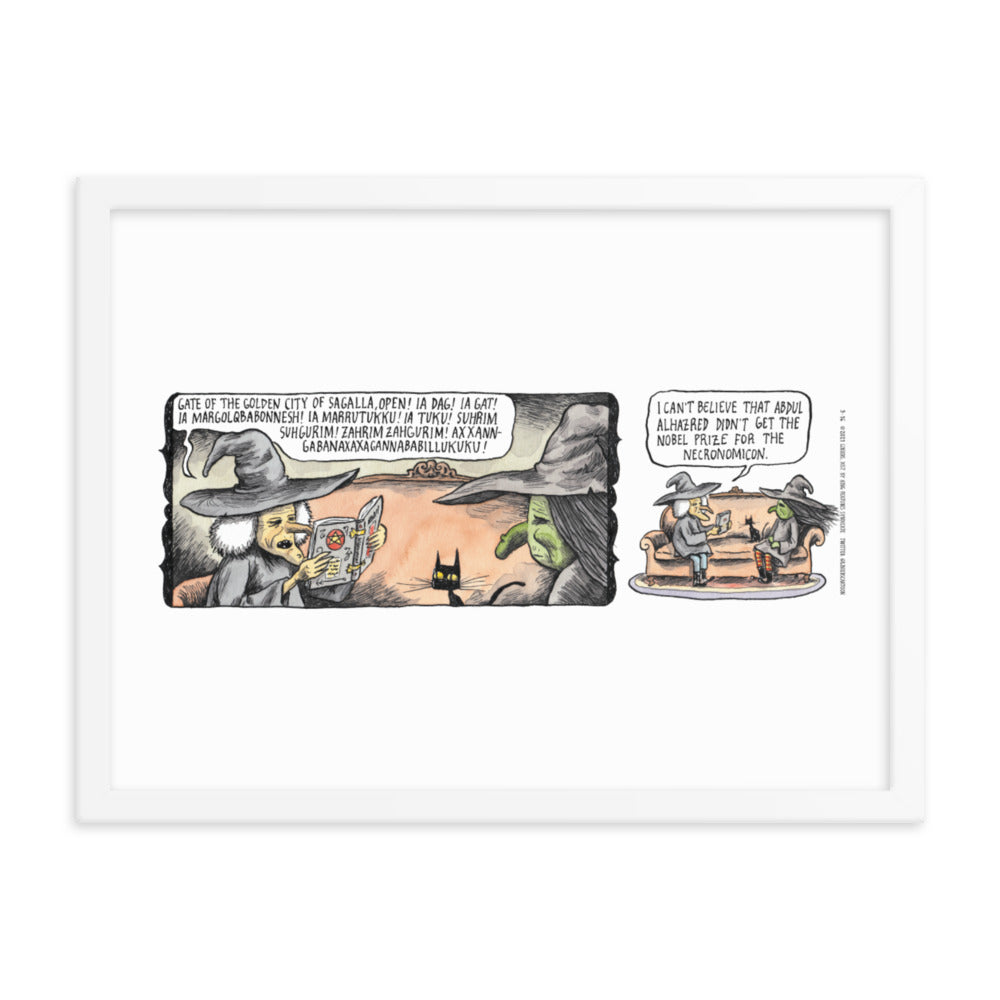Macanudo “The Necronomicon” Framed Print
