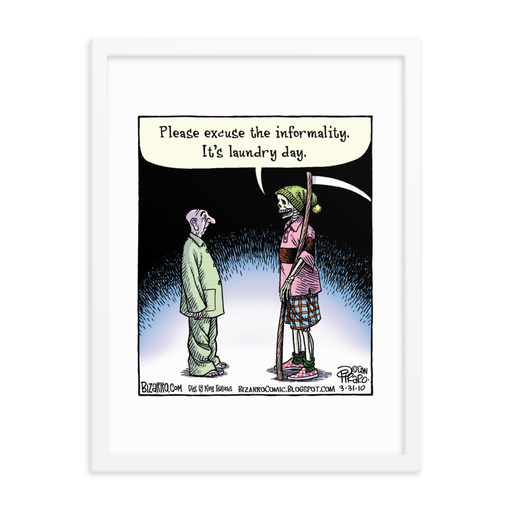 Bizarro “Laundry Day” Framed Print