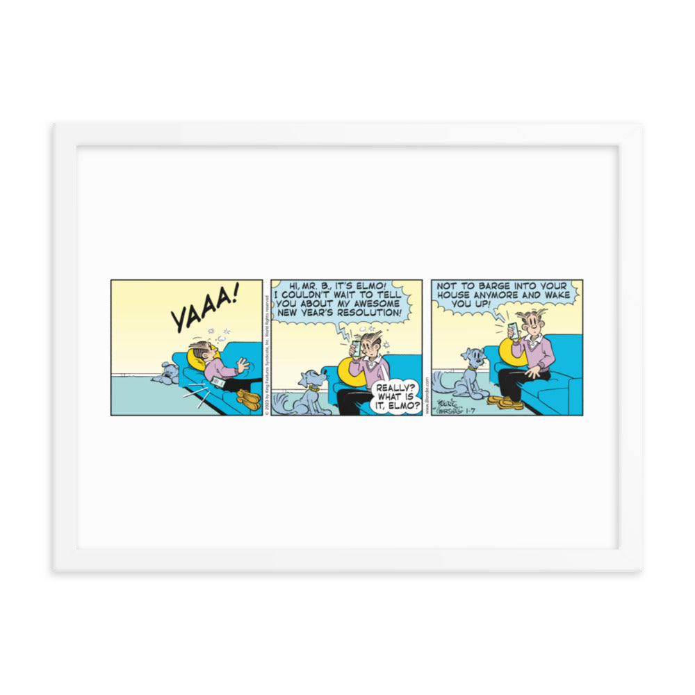 Blondie “Elmo’s Resolution” Framed Print