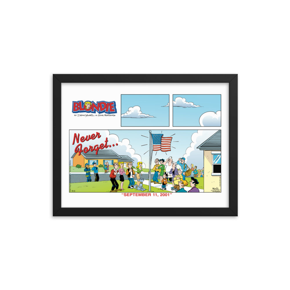 Blondie “Never Forget” Commemorative 9/11 Framed Print