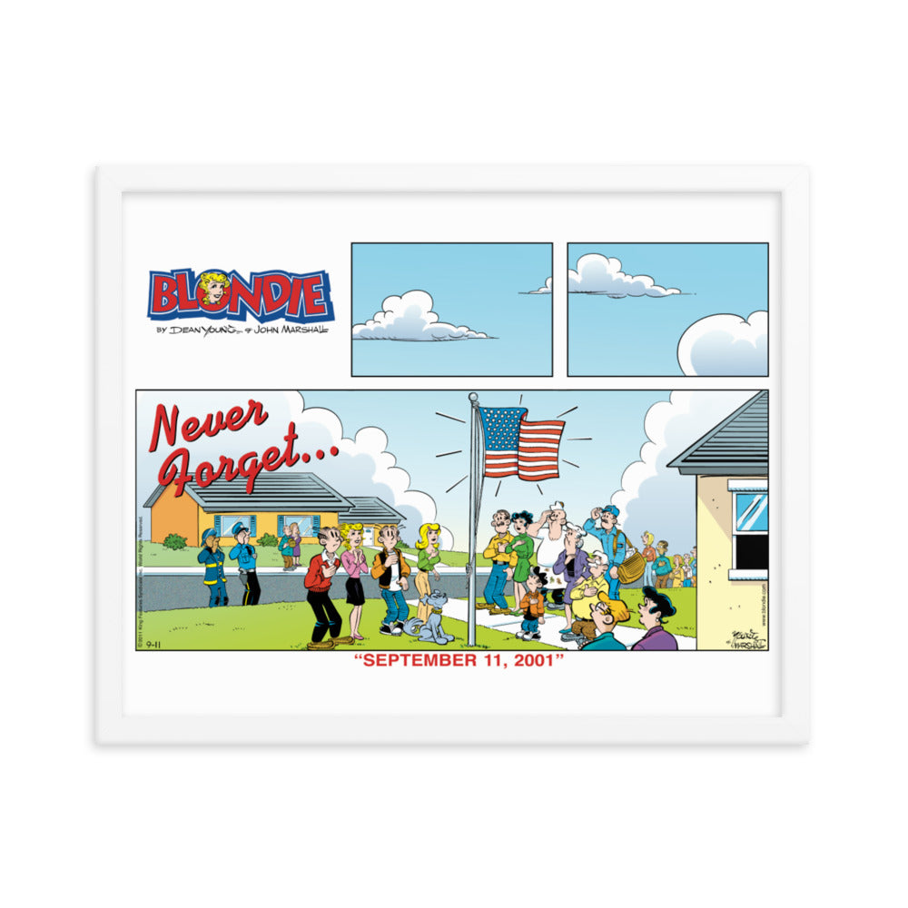 Blondie “Never Forget” Commemorative 9/11 Framed Print