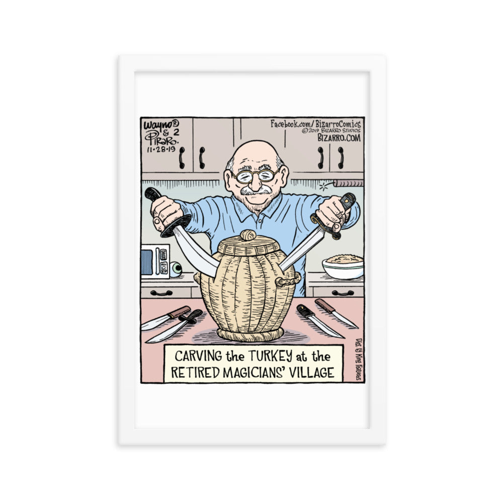Bizarro “Retired Magicians’ Thanksgiving” Framed Print