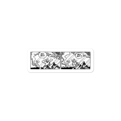 Hagar Why Me?! Why Not! Bubble-free stickers