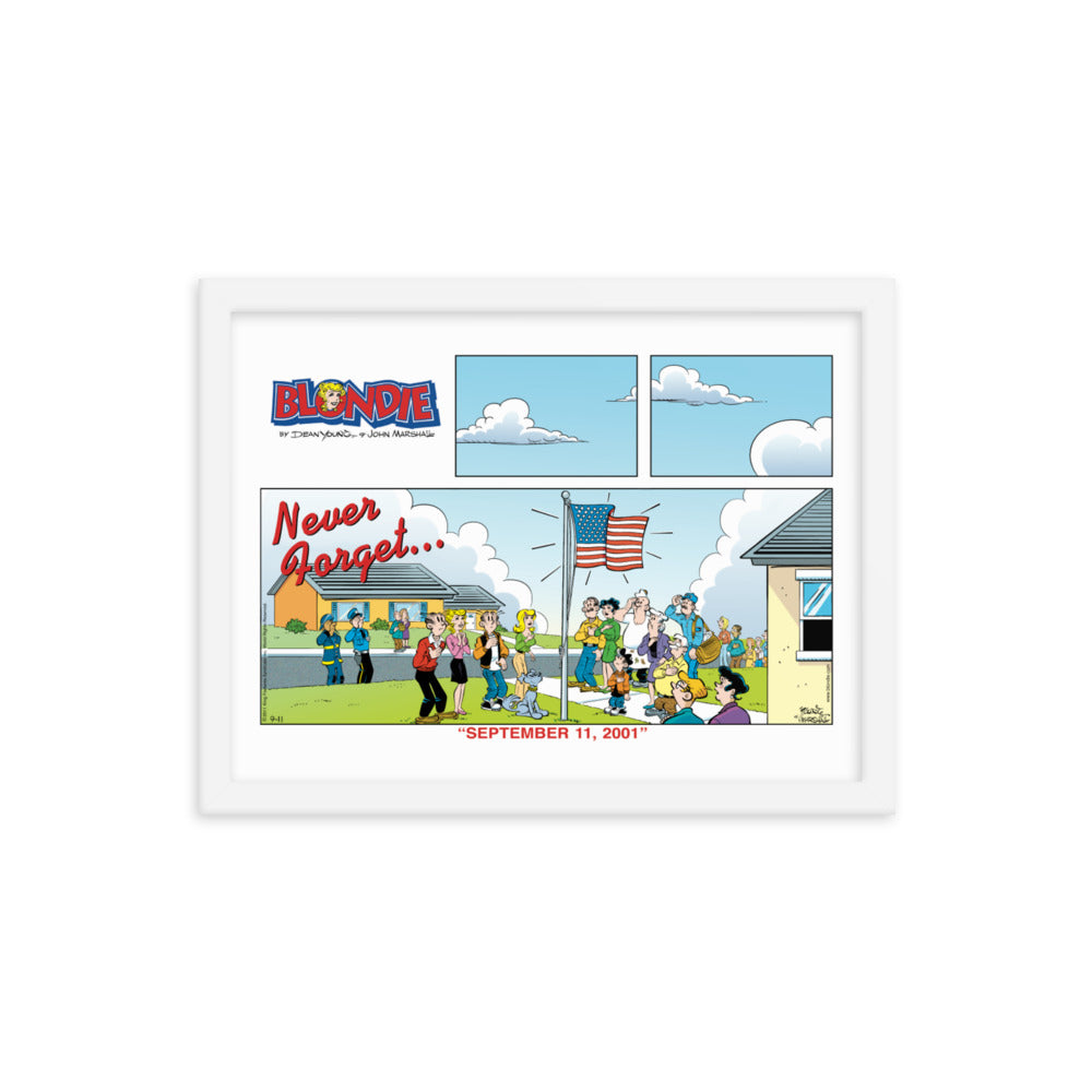 Blondie “Never Forget” Commemorative 9/11 Framed Print