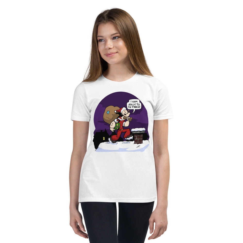 Popeye Jolly To Th' Finich Youth Short Sleeve T-Shirt