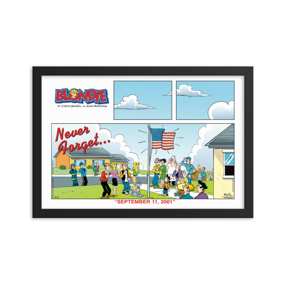 Blondie “Never Forget” Commemorative 9/11 Framed Print