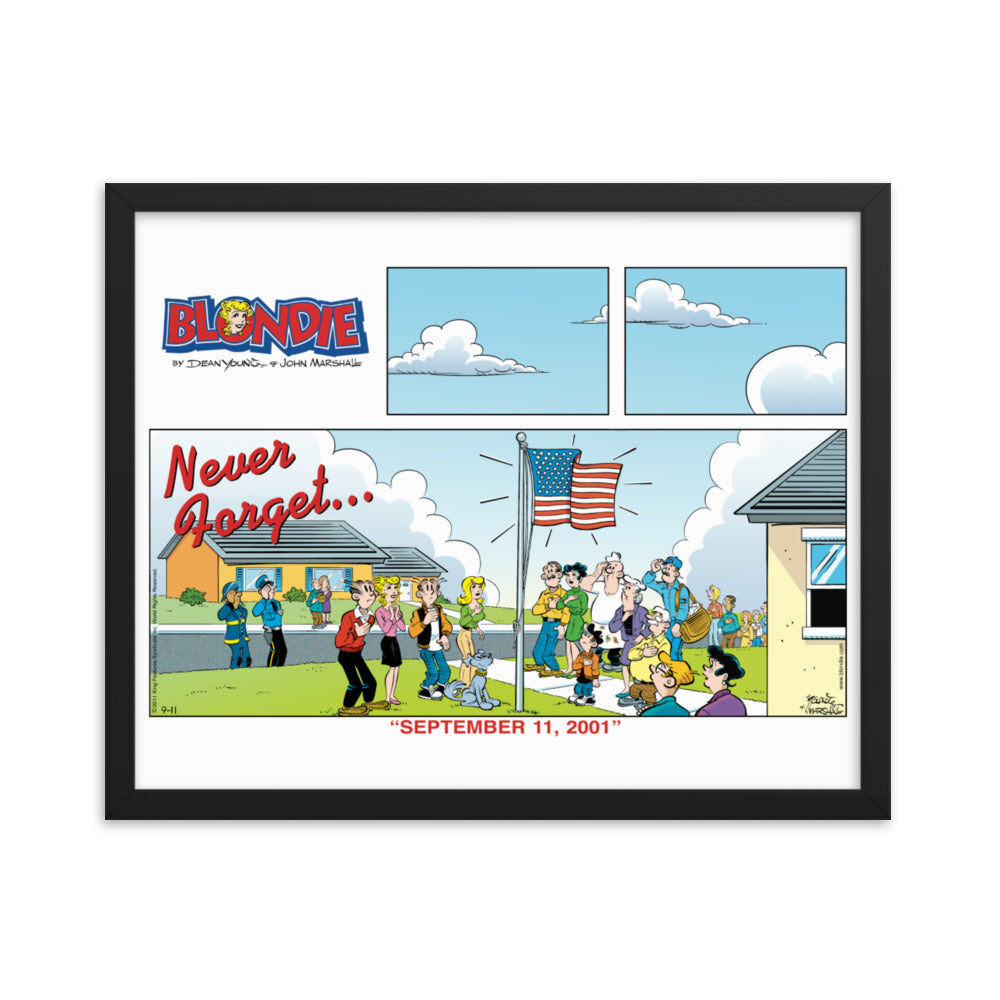 Blondie “Never Forget” Commemorative 9/11 Framed Print