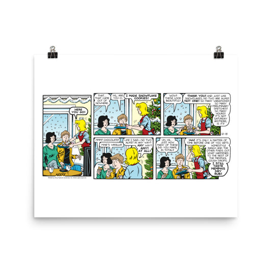 Sally Forth “Christmas Cookies” Poster