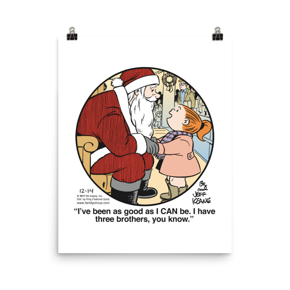 Family Circus “As Good As I Can Be” Poster