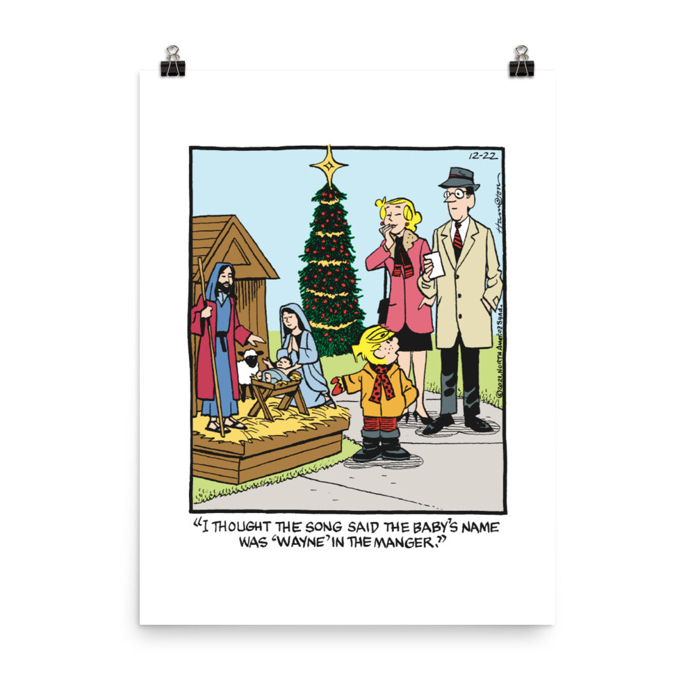 Dennis the Menace “Wayne in the Manger” Poster