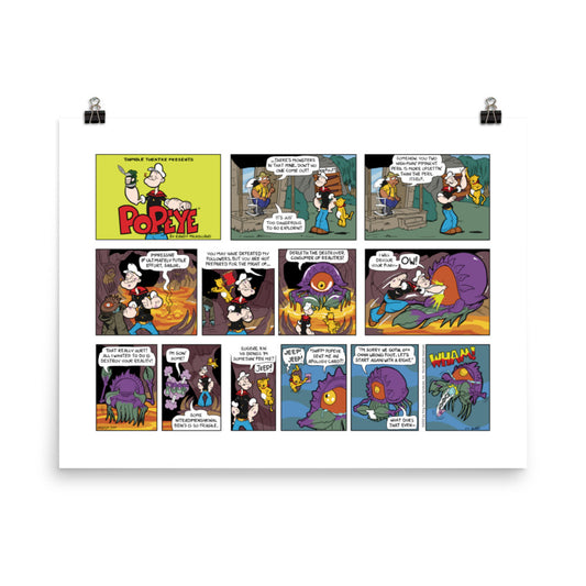 Popeye “Thimble Theatre Tentacle Monster” Poster